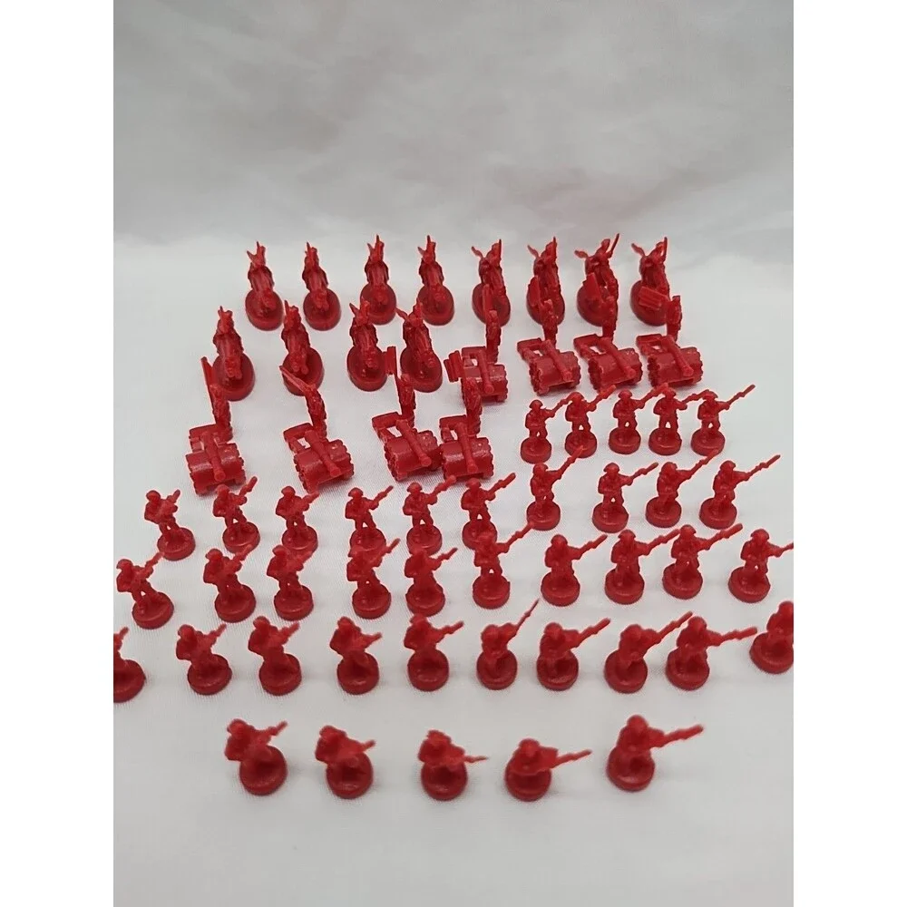 Set Of (60) 2003 Risk Red Board Game Player Pieces